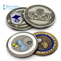 Moneda de la novedad del desafío de la antigüedad decorativa personalizada del esmalte de fundición a presión del metal 3d en relieve personalizado barato del fabricante